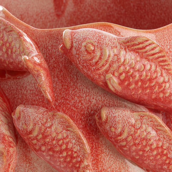 Light & Living - Vaas FISH - 29x28.5x27cm - Rood