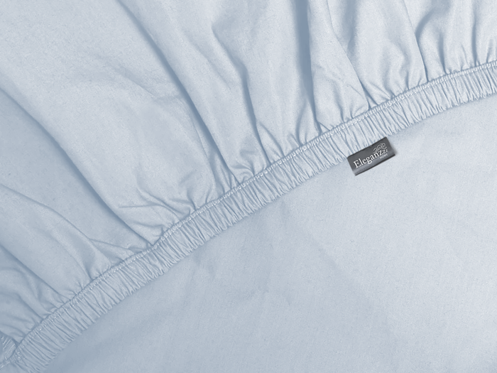 Eleganzzz Splittopper Hoeslaken Perkal Katoen - licht blauw