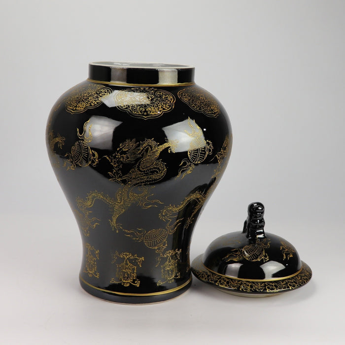 Fine Asianliving Chinese Gemberpot Porselein Zwart