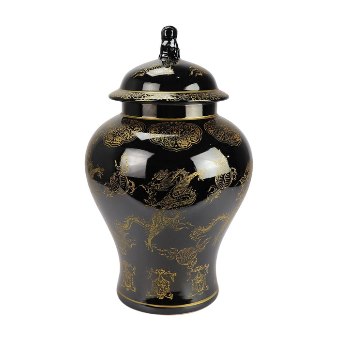 Fine Asianliving Chinese Gemberpot Porselein Zwart