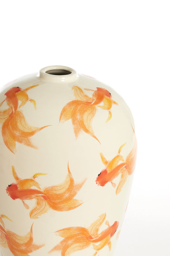 Light & Living - Vaas FISH - Ø20.5x30.5cm - Wit