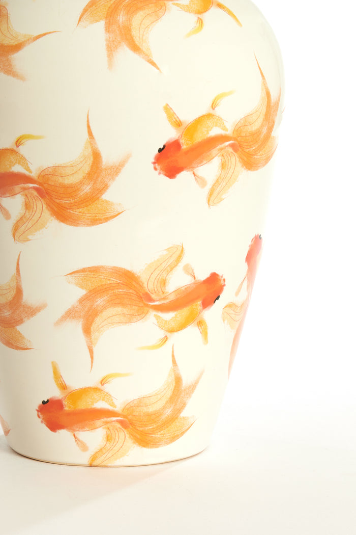 Light & Living - Vaas FISH - Ø20.5x30.5cm - Wit