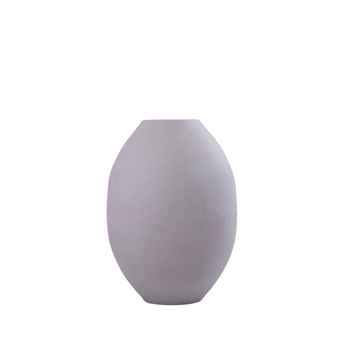 PTMD Nereus Cream Casted Alu Round Pot Clay Texture S