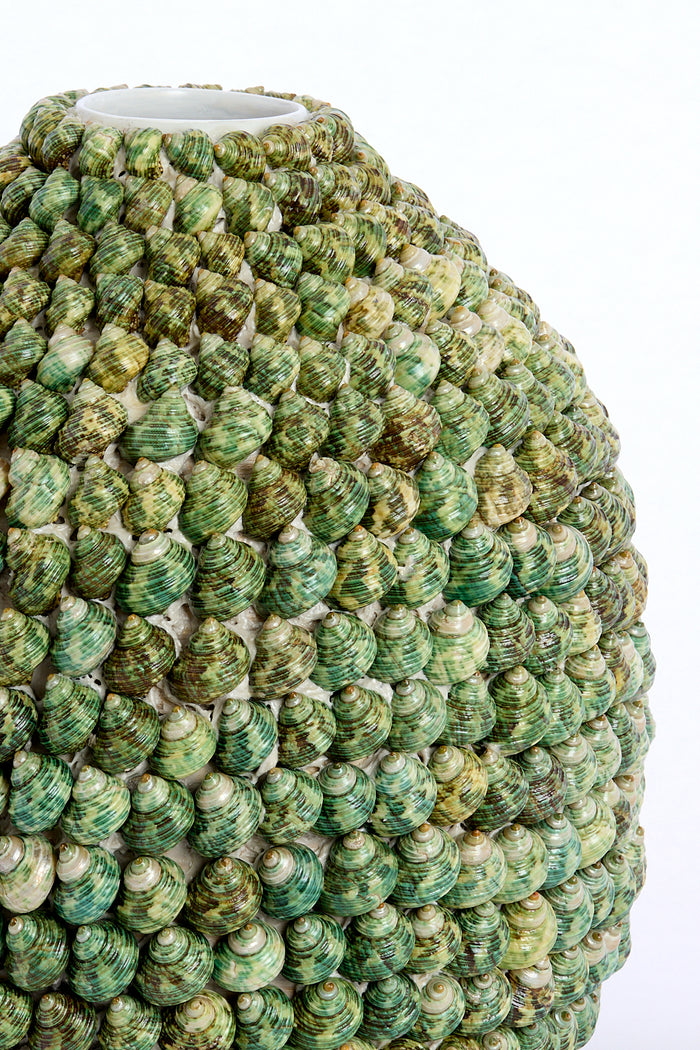 Light & Living - Vaas SHELL - Ø25.5x28cm - Groen