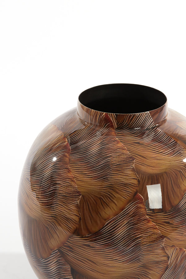 Light&living Vaas deco Ø26x27 cm MILOS bruin-licht bruin