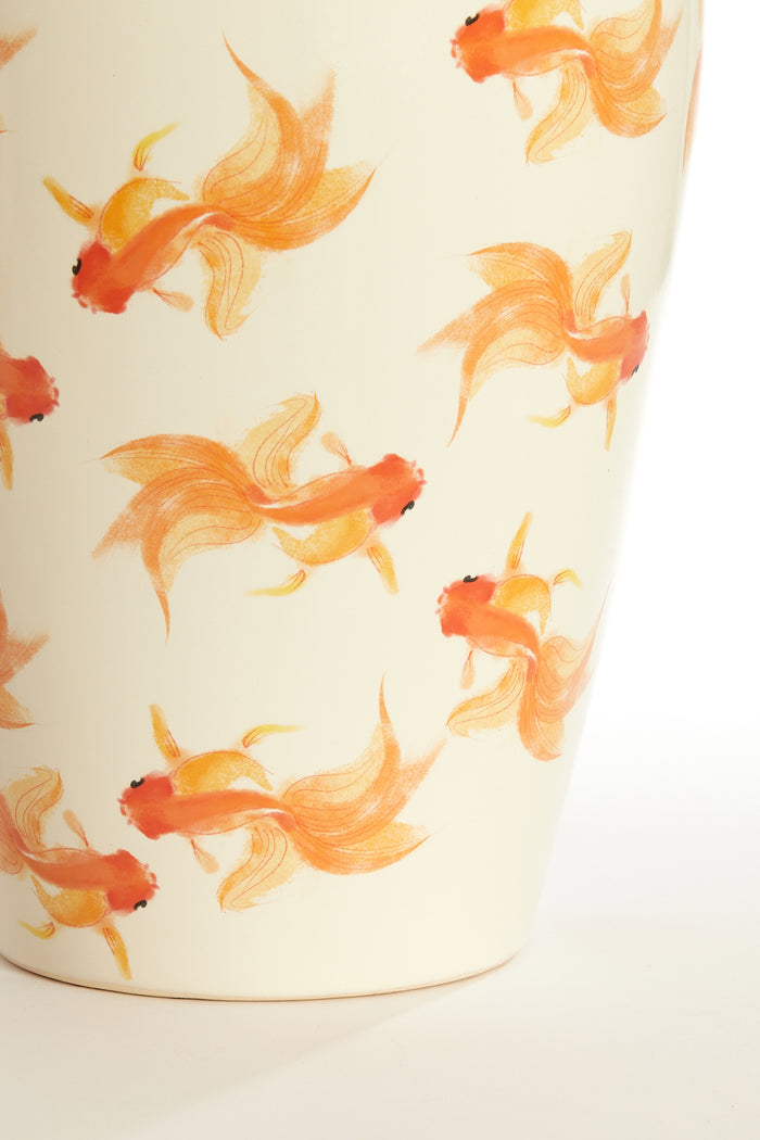 Light & Living - Vaas FISH - Ø28x42cm - Wit