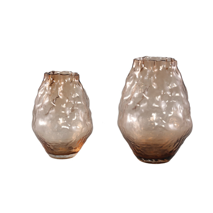 PTMD Narin Cream Irregular Shaped Glass Vase L