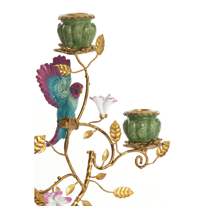 Light & Living - Kandelaar PARROT - 26x13x37cm - Groen