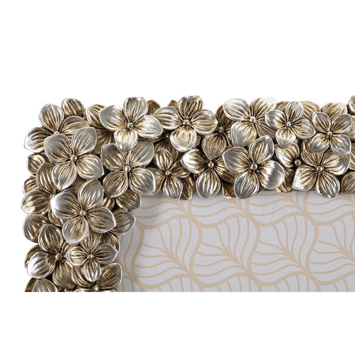 Flolly - Zilveren fotolijst met bloemen