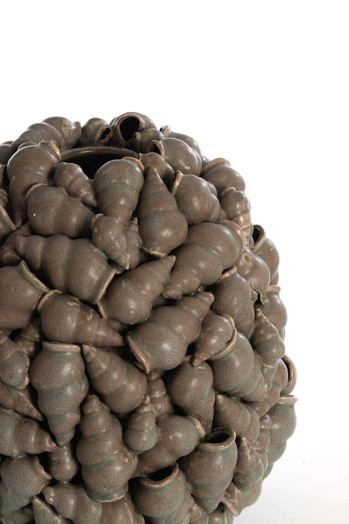 Light & Living - Vaas SHELL - Ø28x30cm - Grijs