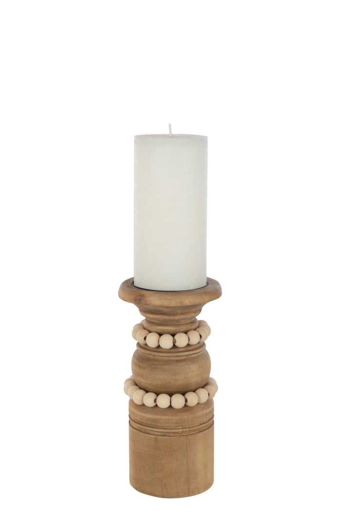 J-line - Kaarshouder Pila Den|metaal Natuur Small - 9.8x9.8x20cm