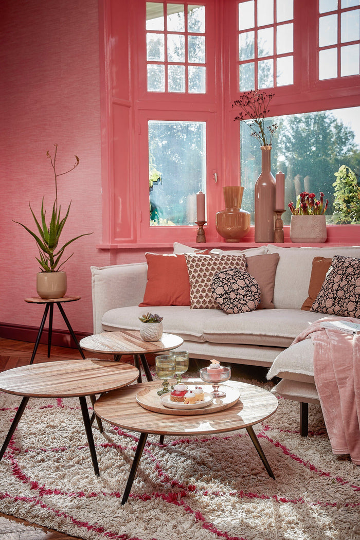 Mica Decorations Nino Kandelaar - H10 x Ø25 cm - Mangohout - Bruin