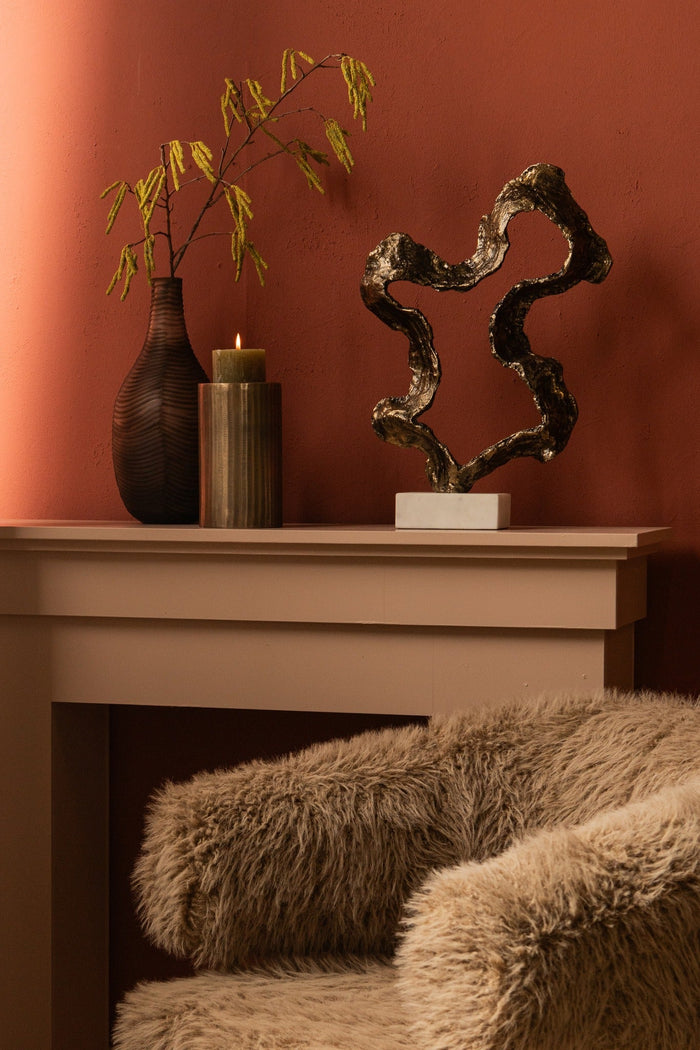 PTMD Maryan Brass Shaped Alu Casted Statue Marble BaseL