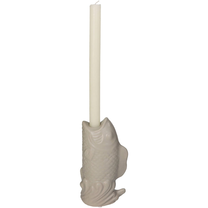 HD Collection Kandelaar Vis - Keramiek - 12x22x7cm (BxHxD)