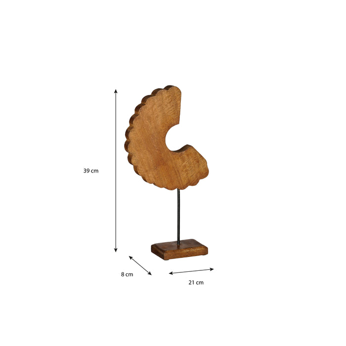 Mica Decorations Petra Decoratie - L39 x B21 x H8 cm - Hout - Bruin