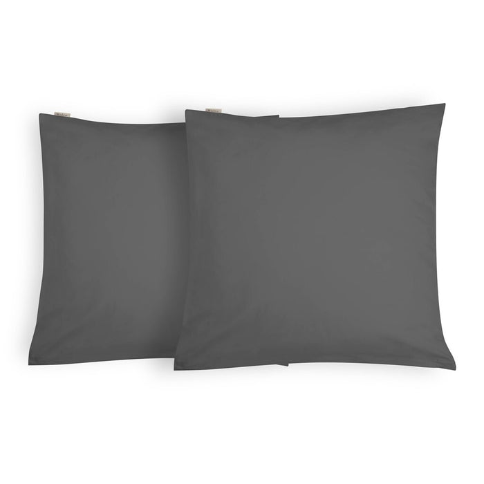 Walra - Kussensloop Crispy Cotton - 2x 80x80 - Antraciet