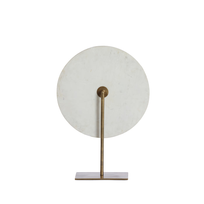 Light&living Ornament op voet 35x12x50 cm YVO marmer wit+antiek brons