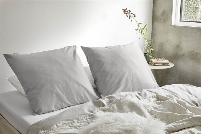 Walra - Kussensloop Crispy Cotton - 2x 80x80 - Grijs