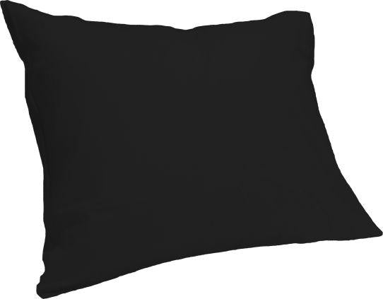 Eleganzzz Kussensloop Hotelsluiting Perkal Katoen zwart