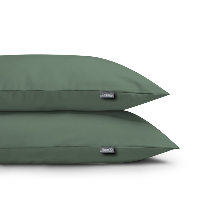 Eleganzzz Kussensloop Perkal Katoen - grenat green 60x70cm