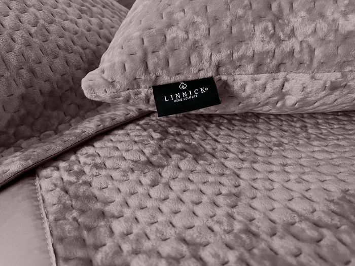 LINNICK Velvet Kussensloop - purple 60x70cm - Set van 2