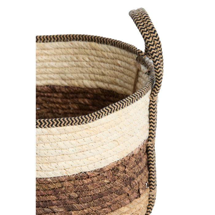 Light & Living - Mand KINSALE - Ø33x23cm - Bruin - Set van 3