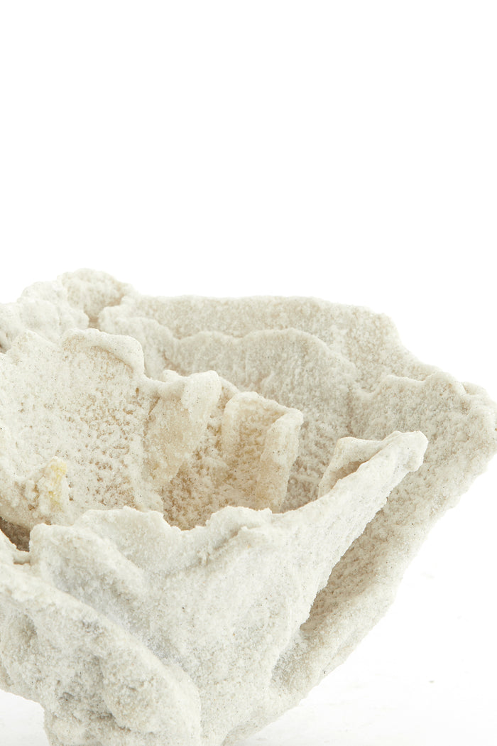Light & Living - Ornament CORAL - 23x16x13cm - Wit