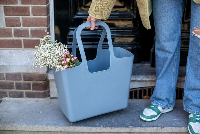 Organizer Tas, Groot, Natuur Bloemen Blauw, Organic Bio-Circular - Koz