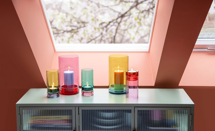 Remember - Waxinelicht Lucius Glas 28 cm 2-Delig