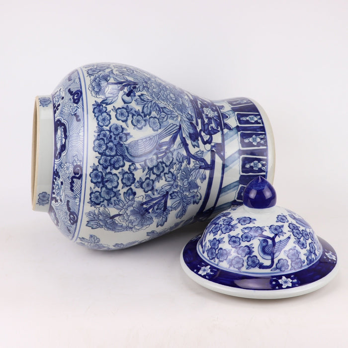Fine Asianliving Chinese Gemberpot Blauw Wit
