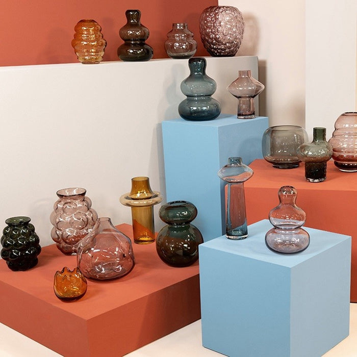 Countryfield vaas Bubblegum Medium - petrol blauw - D16 x H21 cm