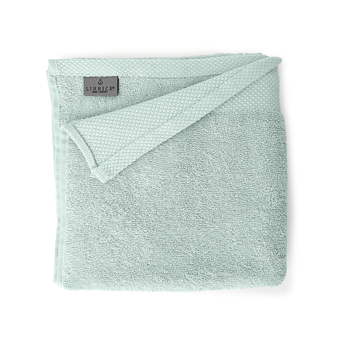 LINNICK Diamond Badstof Handdoek 50x100cm - soft green - set van 6