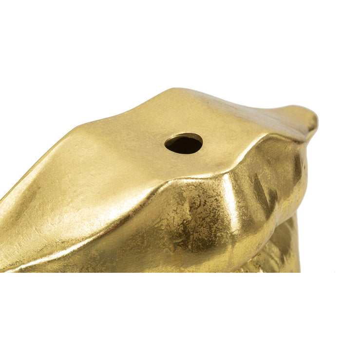 Mouth - Vaas in gouden harsvormige lippen