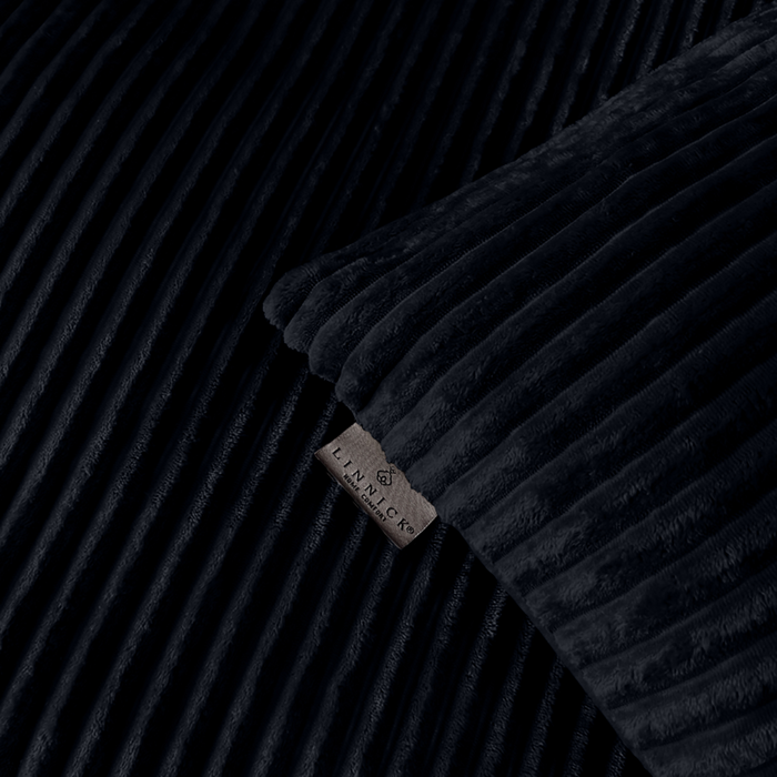 Eleganzzz Dekbedovertrek Teddy Rib Fleece - black