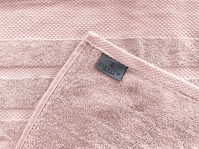 LINNICKBadstof Badlaken Katoen 70x140cm - light pink - 2X