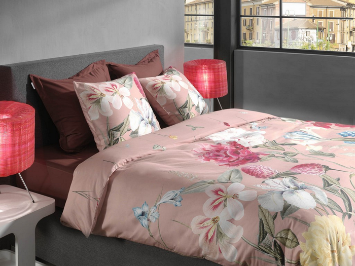 Heckett Lane Dekbedovertrek Katoen Satijn Flores - pink