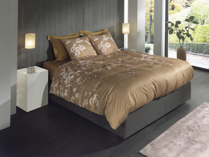 Heckett Lane Dekbedovertrek Katoen Satijn Asahi - beige