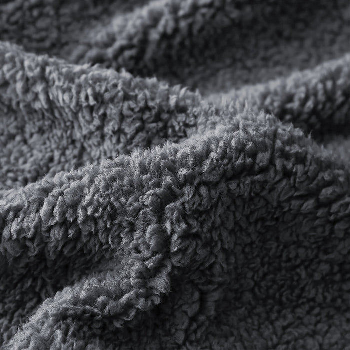 Eleganzzz Dekbedovertrek Teddy Pluche - anthracite