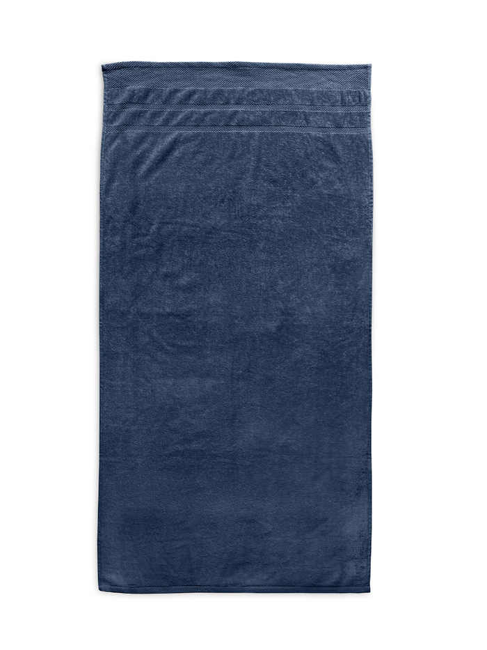 LINNICKVelours Badlaken Katoen 70x140cm - ocean blue - 2X