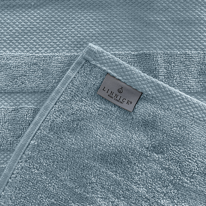 LINNICKBadstof Badlaken Katoen 70x140cm - denim - set van 4