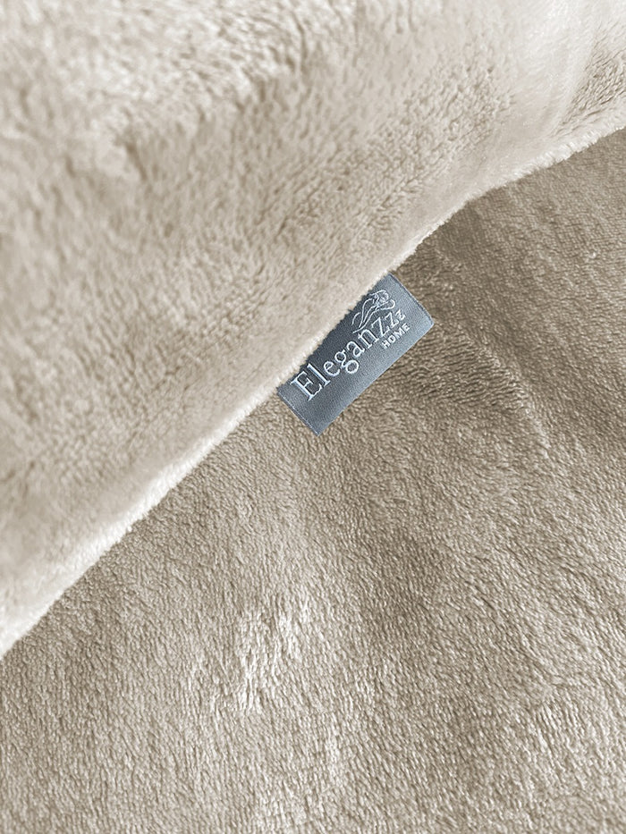 Eleganzzz Dekbedovertrek Flanel Fleece - beige