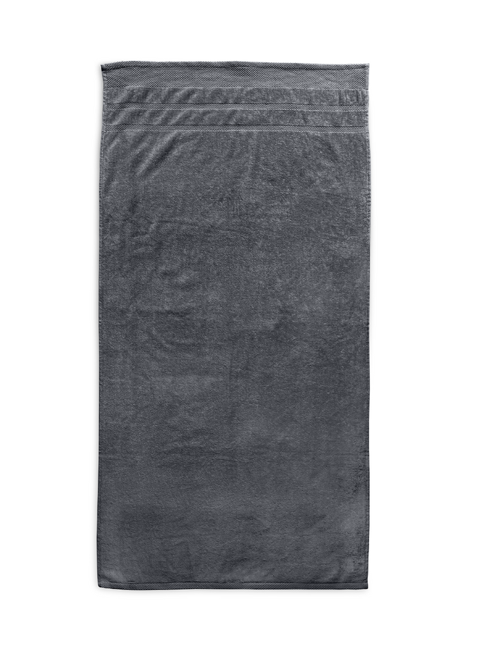 LINNICKVelours Badlaken Katoen 70x140cm - dark grey - Set van 4