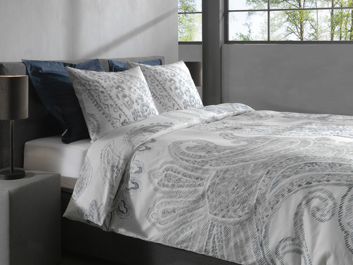 Heckett Lane Dekbedovertrek Katoen Dobby Muelle - white