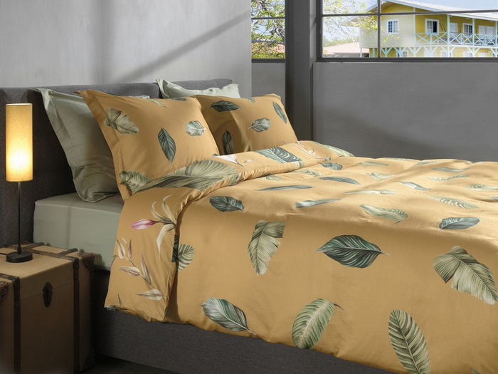 Heckett Lane Dekbedovertrek Katoen Satijn Lilie - yellow