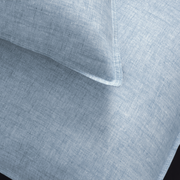 Zo Home Dekbedovertrek Katoen Lino Linnen Look - sky blue