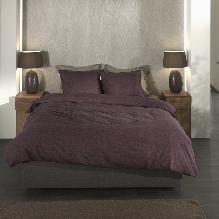 Heckett Lane Dekbedovertrek Flanel Franela - blackberry wine