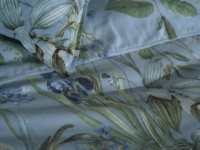 Heckett Lane Dekbedovertrek Flanel Martina - blue