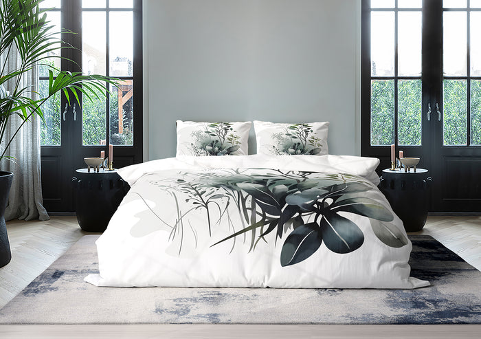 Eleganzzz Dekbedovertrek Micropercal Green Oasis - green