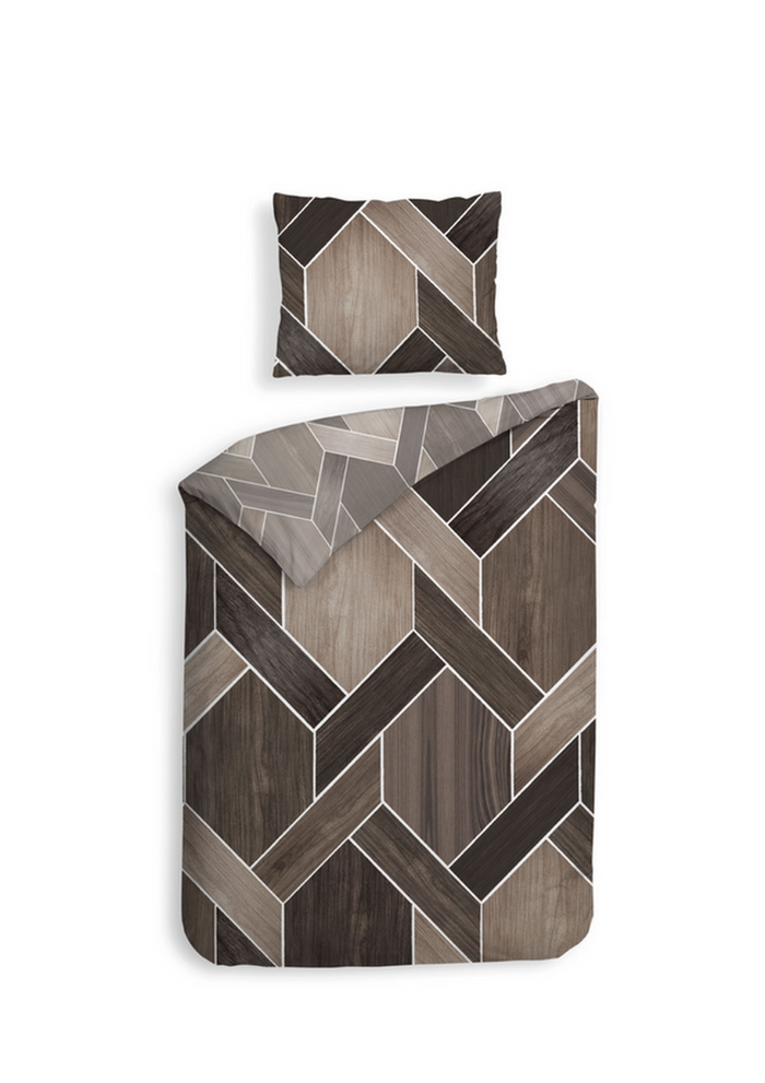 Heckett Lane Dekbedovertrek Katoen Satijn Murdock - brown