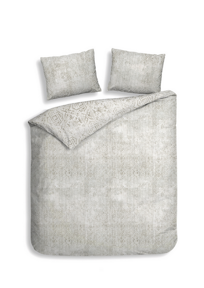 Heckett Lane Dekbedovertrek Katoen Satijn Esmeralda - beige